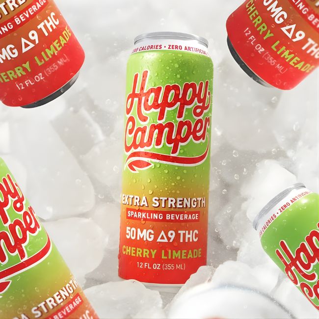 HAPPY CAMPER D9 THC EXTRA STRENGHT DRINK 50MG (12OZ 355ML/ CAN) 12CT/ CASE - Image 8