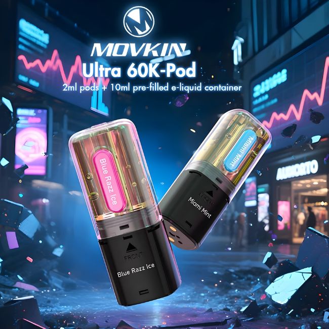 MOVKIN ULTRA 60K 5% DISPOSABLE POD (50ML) 30K PUFFS 5CT/ BOX - Image 2