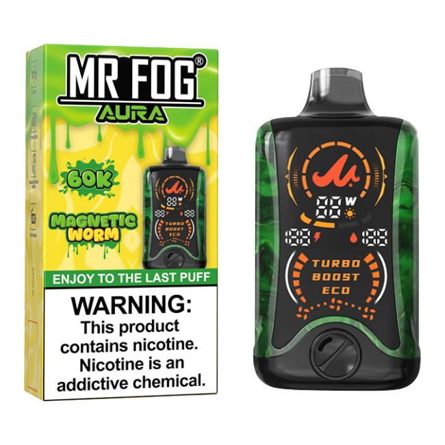 MR FOG AURA 5% DISPOSABLE (130ML) 60K PUFFS 5CT/ BOX - Image 3