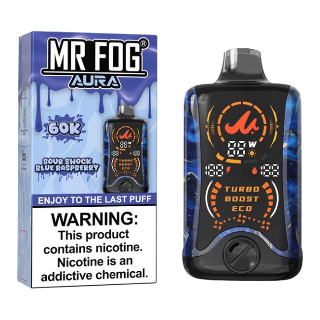 MR FOG AURA 5% DISPOSABLE (130ML) 60K PUFFS 5CT/ BOX - Image 4