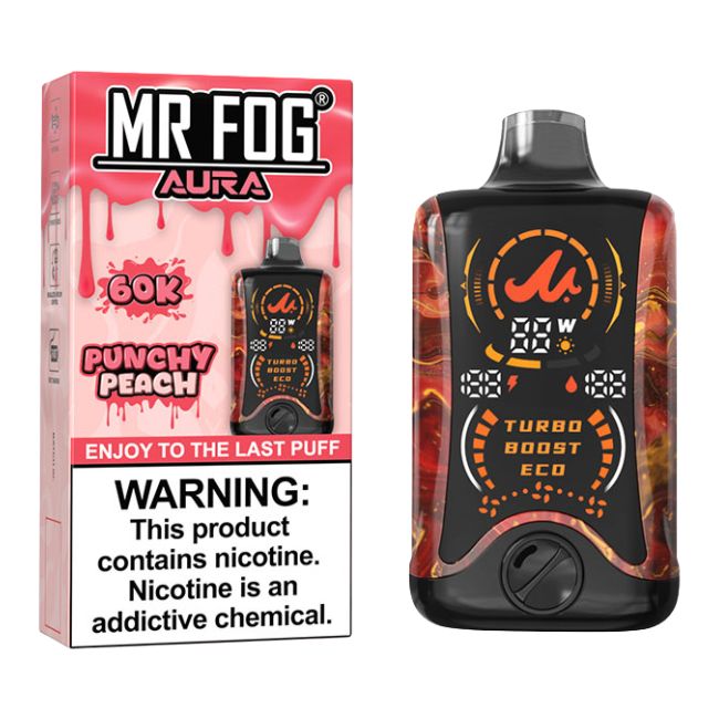 MR FOG AURA 5% DISPOSABLE (130ML) 60K PUFFS 5CT/ BOX - Image 5