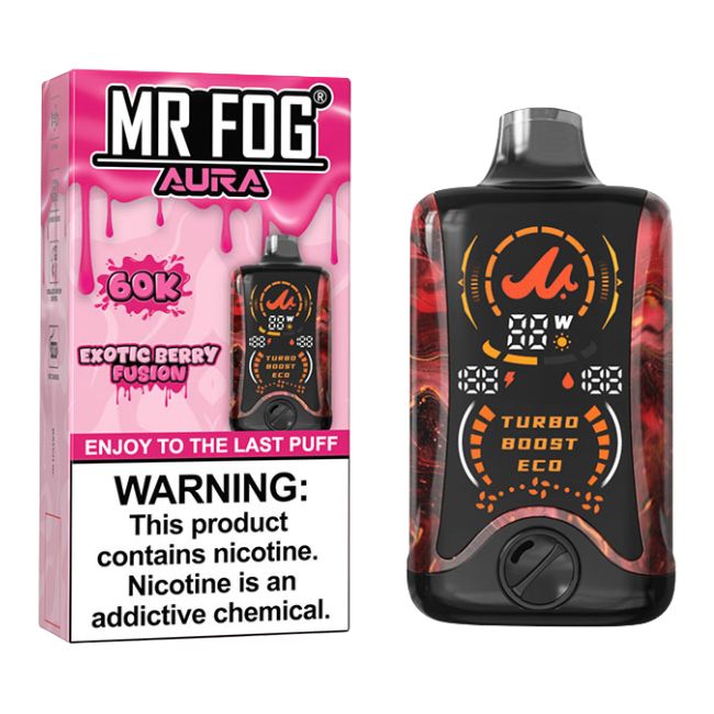 MR FOG AURA 5% DISPOSABLE (130ML) 60K PUFFS 5CT/ BOX - Image 6