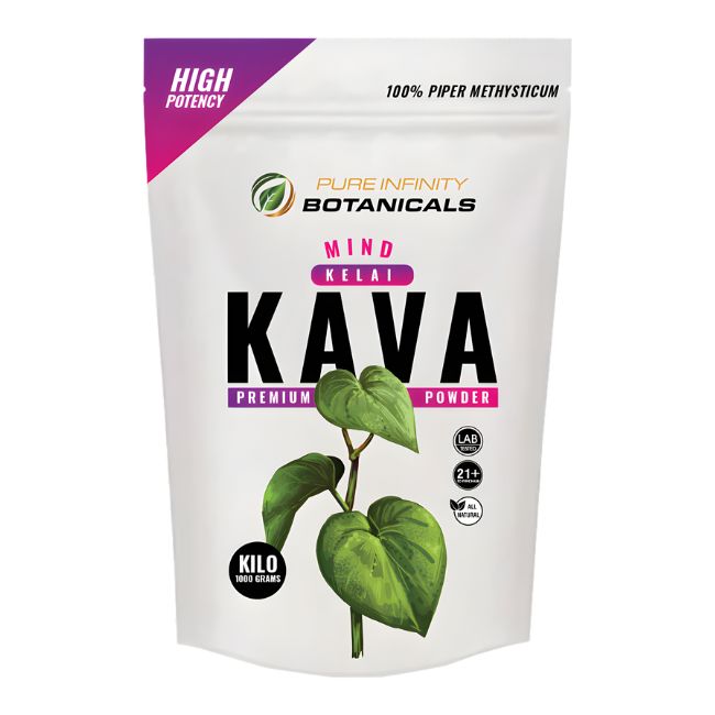 PURE INFINITY BOTANICALS KAVA PREMIUM 1KG POWDER BAG - Image 3