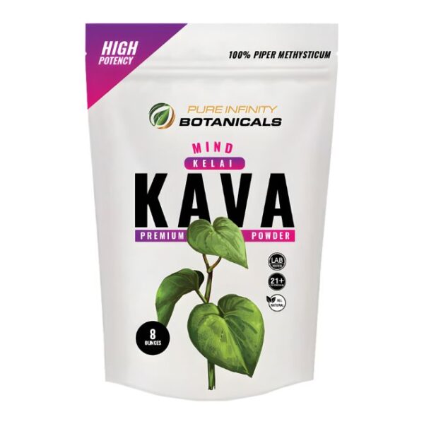 PURE INFINITY BOTANICALS KAVA PREMIUM 8OZ (226GM) POWDER BAG
