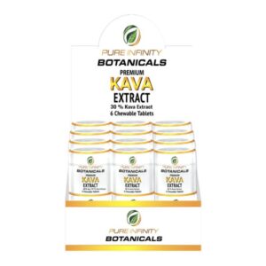 PIBTAB001 PURE INFINITY BOTANICALS PREMIUM 30% KAVA EXTRACT 45MG CHEWABLE TABLETS 6CT/ 18PK