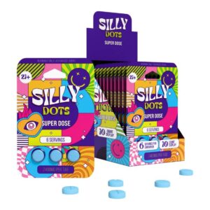 SILLYSUPER3CT001 SILLY DOTS SUPER DOSE MUSHROOM 2400MG PER TABLET 3CT/10PK
