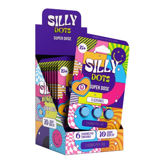 SILLY DOTS SUPER DOSE MUSHROOM 2400MG PER TABLET 3CT/10PK - Image 2