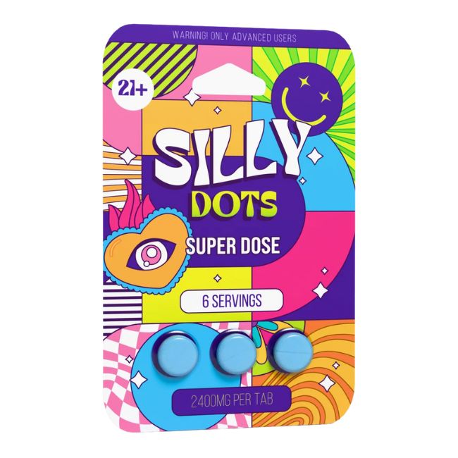 SILLY DOTS SUPER DOSE MUSHROOM 2400MG PER TABLET 3CT/10PK - Image 3
