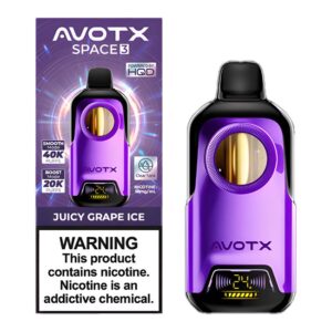 AVOTX SPACE 3 POWERED BY HQD 5% DISPOSABLE (100ML) BOOST MODE - 20K & SMOOTH. MODE - 40K PUFFS 5CT/ BOX
