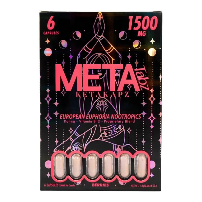 META KETAKAPZ EUROPEAN EUPHORIC NOOTROPICS KANNA - VITAMIN B12 - PROPRIETARY BLEND 250MG PER TABLET 6CT/ 6PK