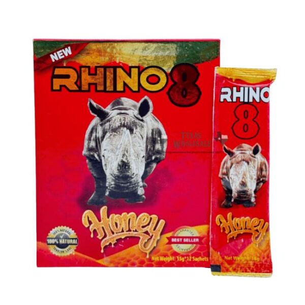 RHINO SUPER LONG LASTING SEXUAL ENHANCEMENT HONEY FOR MEN 12 SACHETS PER BOX