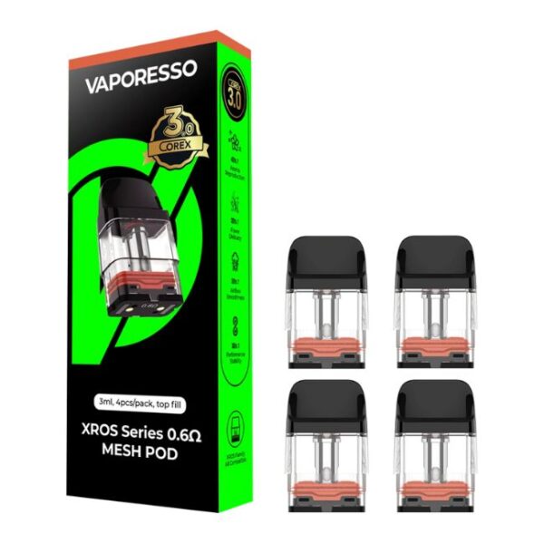 VAPORESSO XROS COREX 3.0 2ML MESH POD 4PK/ BOX