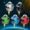 YOCAN RED SERIES UFO FIRE IN THE PALM BUTANE TORCH LIGHTER - SILVER
