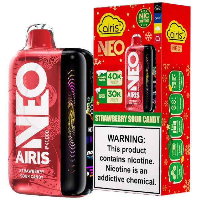 AIRIS NEO CHRISTMAS EDITION 5% DISPOSABLE (50ML) BOOST. MODE - 30K & NORM. MODE - 40K PUFFS 5CT/ BOX - Image 4