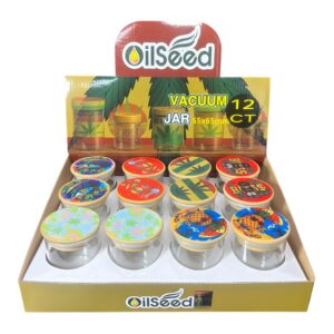 B264011 OILSEED VACUUM GLASS JAR (55 X 65MM) 12CT/ DISPLAY