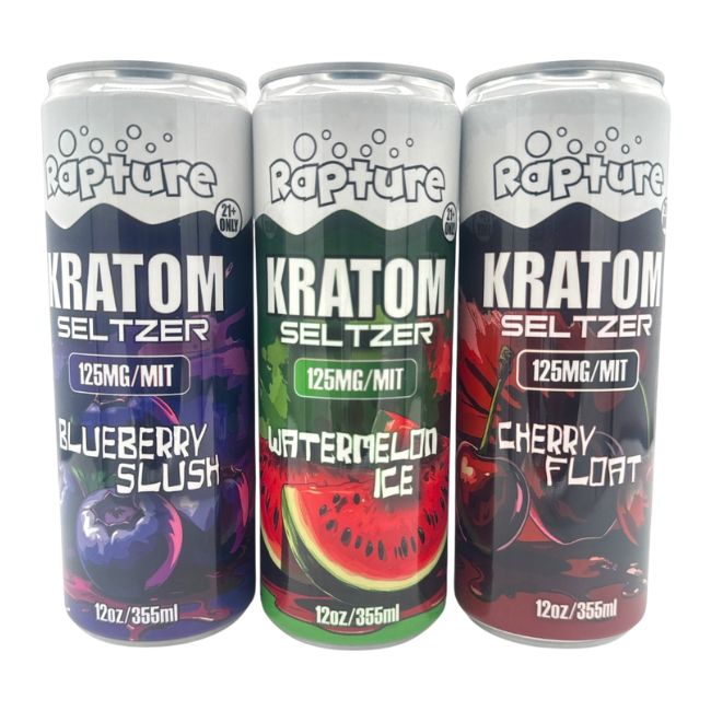RAPTURE KRATOM SELTZER DRINK 125MG MIT (12OZ 355ML/ CAN) 12CT/ CASE - Image 2