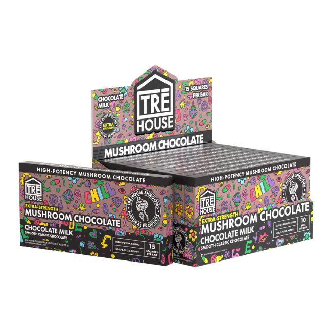 TRE HOUSE MAGIC MUSHROOM EXTRA STRENGTH CHOCOLATE BAR 10CT/ BOX