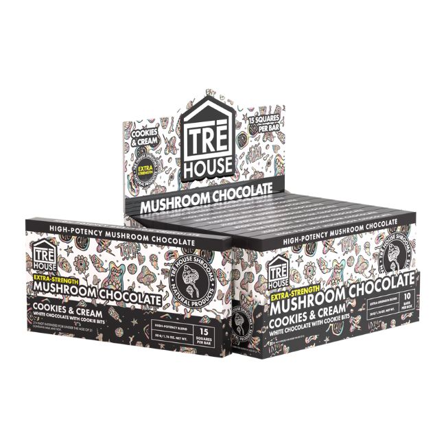 TRE HOUSE MAGIC MUSHROOM EXTRA STRENGTH CHOCOLATE BAR 10CT/ BOX - Image 2