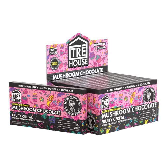 TRE HOUSE MAGIC MUSHROOM EXTRA STRENGTH CHOCOLATE BAR 10CT/ BOX - Image 3