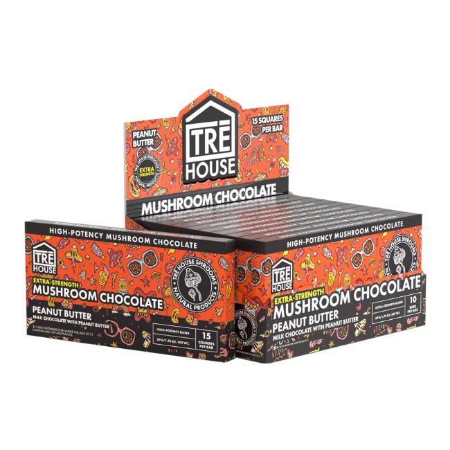 TRE HOUSE MAGIC MUSHROOM EXTRA STRENGTH CHOCOLATE BAR 10CT/ BOX - Image 4