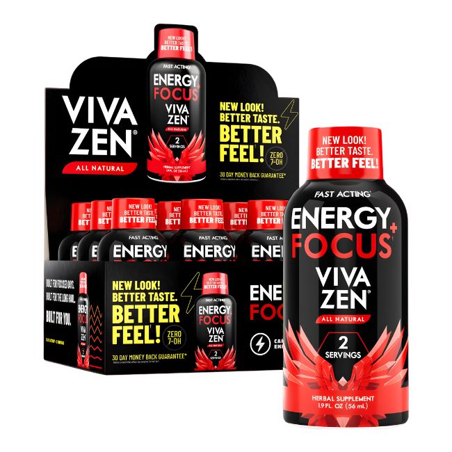VIVA ZEN ENERGY + FOCUS ORIGINAL 40MG KARATOM SHOT 12CT DISPLAY
