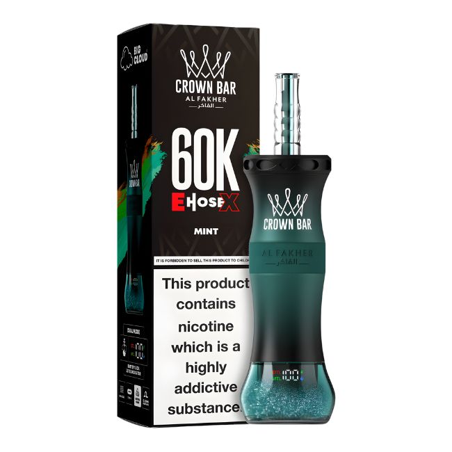 CROWN BAR BY AL FAKHER EHOSEX / CLOUDX 5% DISPOSABLE (250ML) 60K PUFFS 5CT/ BOX MADE IN UAE - Image 2