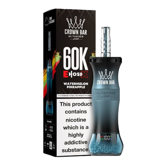 CROWN BAR BY AL FAKHER EHOSEX / CLOUDX 5% DISPOSABLE (250ML) 60K PUFFS 5CT/ BOX MADE IN UAE - Image 4