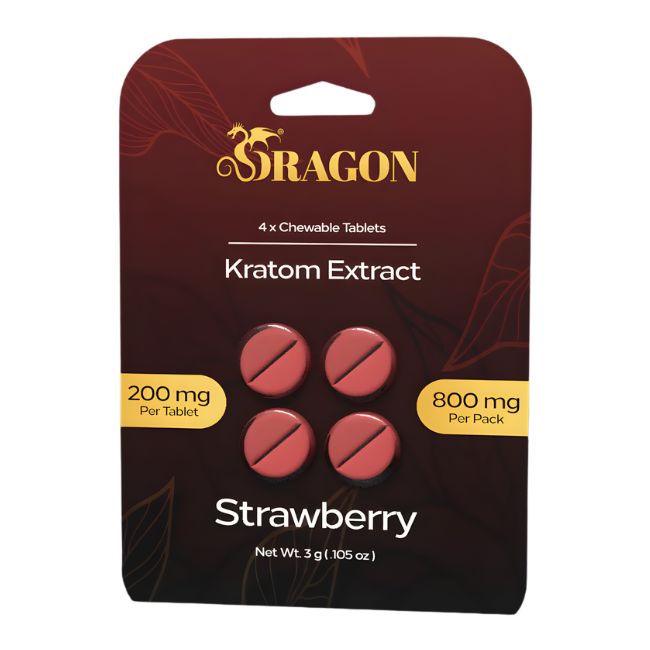DRAGON KRATOM EXTRACT 200MG PER TABLET 4CT/ 10PK - Image 2