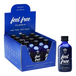 FEELFREETONIC01 FEEL FREE CLASSIC KAVA ROOT + KRATOM LEAF HERBAL SUPPLEMENTS TONIC 2OZ 59ML12CT/ BOX