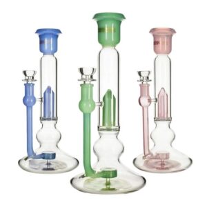 HF208 PHOENIXSTAR GLASS 11.5'' COLOR TUBE SHOWER HEAD WATER PIPE