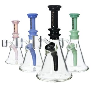 HF406 PHOENIXSTAR GLASS 8'' COLOR TUBE BEAKER WATER PIPE