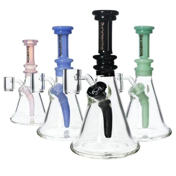 PHOENIXSTAR GLASS 8'' COLOR TUBE BEAKER WATER PIPE