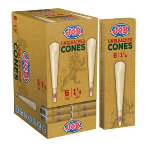 JOBUNB001 JOB UNBLEACHED CONES 24/CT BOX