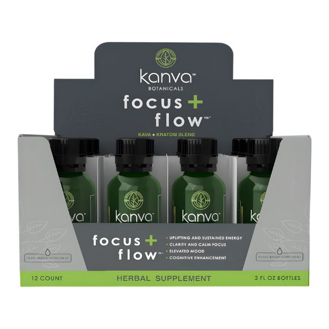 KANVA BOTANICAL KAVA+KRATOM BLEND 2OZ LIQUID BOTTLES 12CT/ BOX - Image 2
