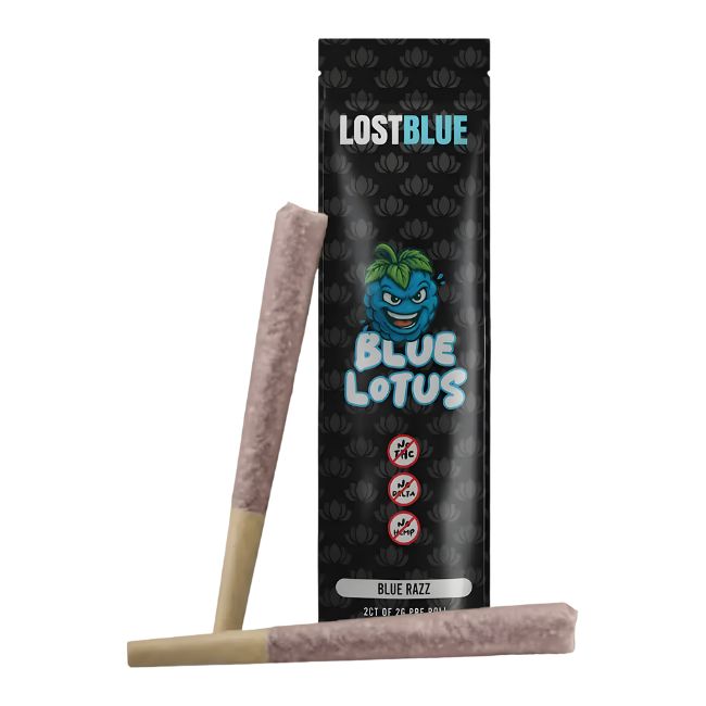 LOST BLUE 2G LOTUS BLEND PRE ROLLS JOINTS 2CT/10PK