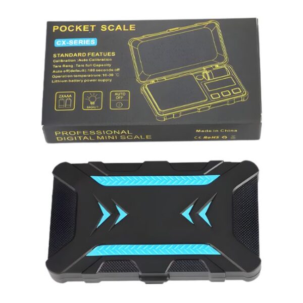 CX SERIES DIGITAL MINI SCALE BLUE WITH AAA BATTERY (200G X 0.01G)