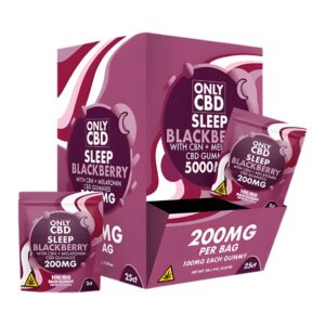 ONLYCBD200GUM01 ONLY CBD 5000MG GUMMIES 2PK 25CT DISPLAY