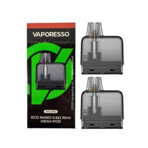 VPECONANO1001 VAPORESSO ECO NANO 10ML MESH REPLACEMENT POD 2PK/ BOX