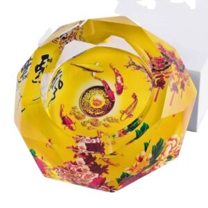 WPM033 OILSEED AQUARIUM DESIGN HEAVY DUTY LARGE GLASS ASHTRAYS