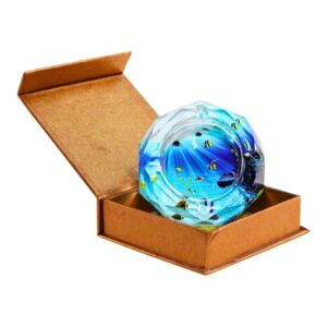 WPM037 OILSEED AQUARIUM DESIGN HEAVY DUTY LARGE GLASS ASHTRAYS