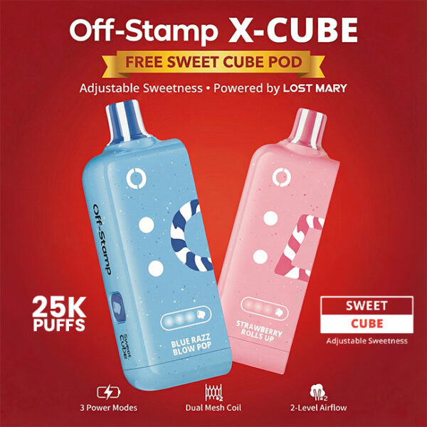 OFF STAMP SWEET CUBE FREE POD (90ML) 25K PUFFS 5CT/ BOX