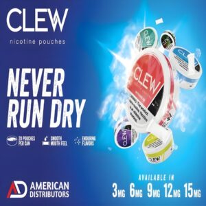 CLEW  NIC - 5 CANS / PACK "20 POUCHES PER CAN"