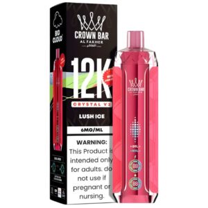 CROWNBAR12KDI_111 CROWN BAR AL FAKHER CRYSTAL V2 6% DISPOSABLE (90ML) 12K PUFFS 5CT/ BOX