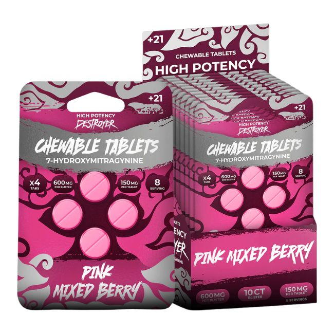 DESTROYER 7-HYDROXY CHEWABLE 150MG PER TABLET 4CT/ 10PK - Image 4