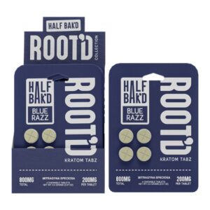 HALF BAK'D ROOT'D KRATOM 200MG PER TABLET 4CT/10PK