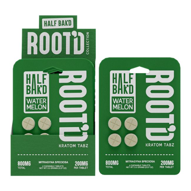 HALF BAK'D ROOT'D KRATOM 200MG PER TABLET 4CT/10PK - Image 4