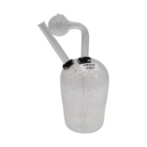 8" FANCY POT DESIGN HEAVY DUTY GLASS TUBE