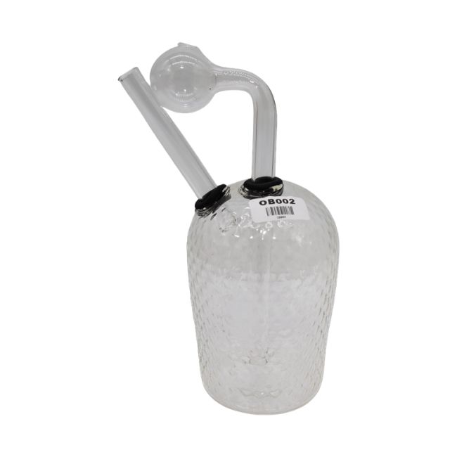 8" FANCY POT DESIGN HEAVY DUTY GLASS TUBE