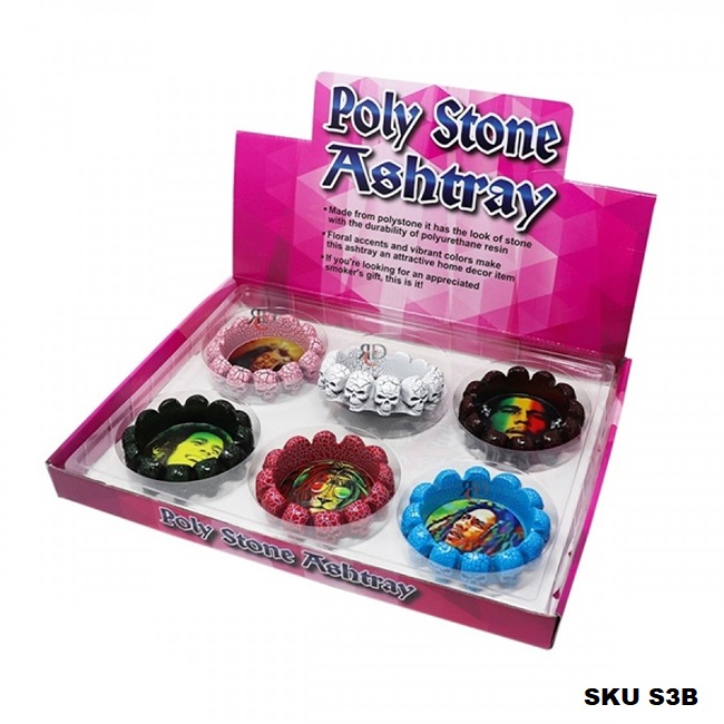 POLY STONE ASHTRAY 6CT/ BOX - Image 3