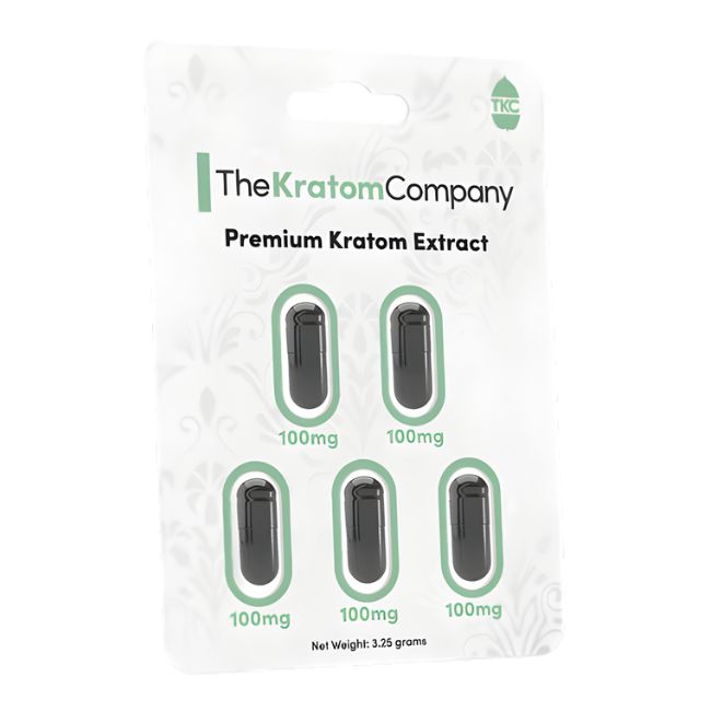 THE KRATOM COMPANY PREMIUM KRATOM EXTRACT 100MG 60PC CAPSULES 12CT/ BOX - Image 2